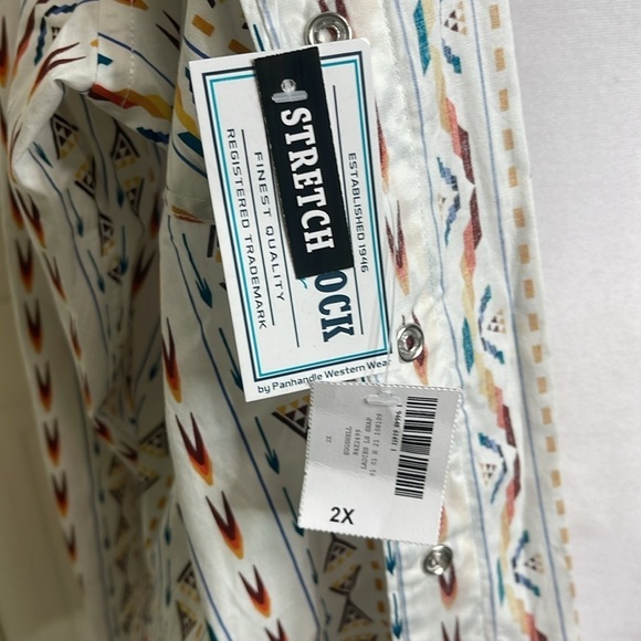 Panhandle Women’s Rough Stock Aztec Snap Button Shirt Multicolor Size 2XL NWT - Picture 9 of 11